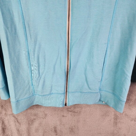 Womens Light Blue Champion Authentic Hoodie Jacket Full Zip Long Sleeve Size 1X - Picture 3 of 12